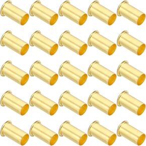 PATIKIL Brass Compression Insert for 3/16" Inch OD Tube, 60 Pack Insert Tube Support Compression Fitting Assortment Kit for Water Oil Air Pipe