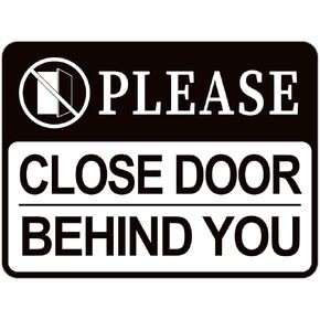 Please Close Door Behind You Sign, Self Adhesive Weatherproof Vinyl Close The Door Stickers, Keep Door Closed Sign for Home Office Business Hospital Restroom School