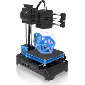 FDM Mini 3D Printer, DIY High Accuracy Small 3D Printer for Beginners, Fast Heating, 4x4x4in Printing Volume, Portable 3D Printers for Windows XP 7 8 10 (US Plug)