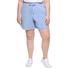 Calvin Klein Performance Womens Plus Fitness Gym Shorts Blue 3X