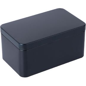 Amosfun Rectangular Tin Box with Lids Empty Tinplate for Cookies Snacks Candy Treats Car Keys or Jewelry 3 x 5x 2.5 Inch
