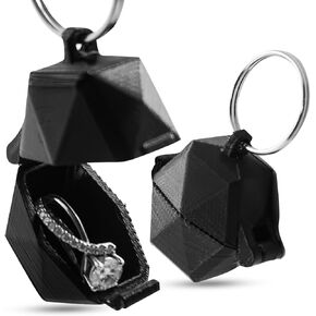 Compact Keychain Ring & Jewelry Holder Two (2) - Durable, Weather-Resistant, ASA Plastic Design - Ideal for Everyday Carry, Travel, Gym, & Sports - Made in the USA