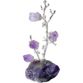 شجرة كريستال الجمشت العلاجية، شجرة زهرة البلورات الطبيعية للطاقة الإيجابية، وأشجار المال فنغ شوي شقرا شجرة الأحجار الكريمة للحياة لديكور مكتب المنزل والمكتب، حظًا سعيدًا (حجم صغير) in Kuwait