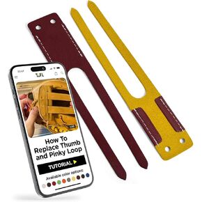 TOFL Burgundy Baseball Glove Thumb and Pinky Replacement Leather Loops | Durable Laces for Baseball Gloves, Softball Mitts for Adult and Kids | Glove Loop Baseball Repair for Men, Women | Burgundy