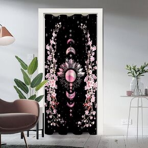 Graffiti Door Curtains, Skull Kids Colorful Hip Hop Hippie Doodle Urban Print Pattern Grommet Room Darkening Doorway Drapes for Boys Girls Youth Teen Bedroom Playroom 34" W x 80" L