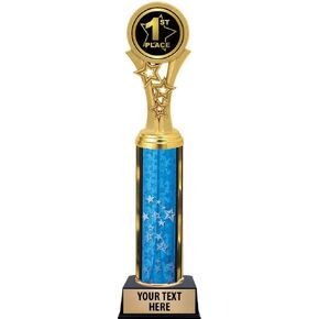 First Place Trophies, 11" Blue Stars First Place Trophy Award, Free Engraving Prime