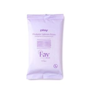 PersonalFav Play Wipes | Intimate Cleansing Wipes | 1-Pack, 10 Personal Hygiene Wipes | pH-matched | Balanced with Chamomile & Aloe | Flushable, Biodegradable, Travel-Friendly