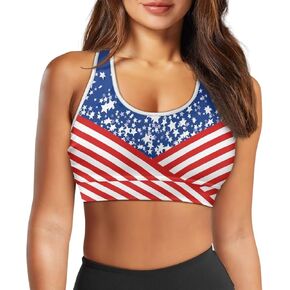 Yewattles Women Decorative Sports Bra Push Up Underwear Fitness Yoga Tank Crop Top Bras Back Cell Phone Pocket Athletic