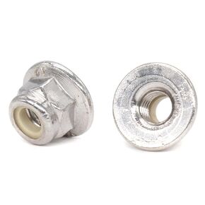binifiMux 50pcs M4 x 0.7mm Flanged Nylon Inserted Lock Nuts 304 Stainless Steel