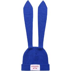 YIKOEE Women Beanie Bunny Hat: Knit Crochet Rabbit Beanies