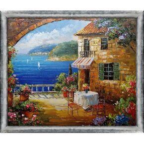 مقهى La Pastiche في Oceanside مع إطار Piccino Luminoso الفضي، 22.5 × 26.5 بوصة in Kuwait