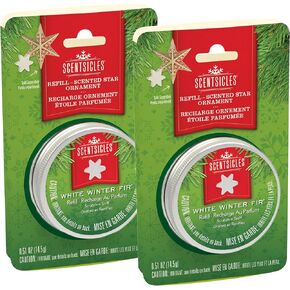 Scentsicles White Winter Fir Scented Star Refill 2 Pack (Refill for the Scentsicles Metal Stars Only)