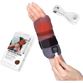Smile Sphere Heating Pad for Wrist Pain Relief, Heating Wrist Hand Brace Suitable for Arthritis, Swelling, Carpal Tunnel Relief, Sprains Trigger Thumb - Left Right Hand