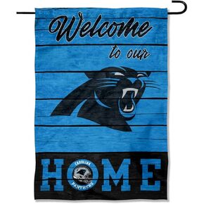 WinCraft Carolina Panthers Welcome Home Decorative Garden Flag Double Sided Banner
