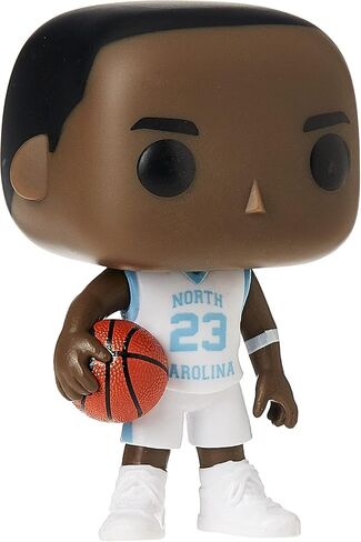 POP Basketball: UNC - Michael Jordan (Tar Heels White Away Jersey) Funko Vinyl Figure (Bundled with Compatible Box Protector Case), Multicolor, 3.75 inches in Saudi Arabia