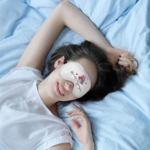 Kdqua You are My Penguin Love Eye Mask for Women Wife Girlfriend Boyfriend, Cute Romantic Couple Penguins Silk Blackout Eye Mask for Sleeping, Wedding Gifts Adjustable Straps Lightweight Sleep Mask in Kuwait