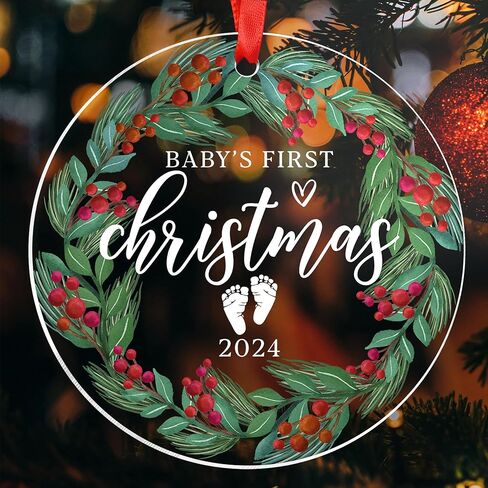 زينة عيد الميلاد الأولى للطفل 2024، زينة عيد الميلاد الأولى للأطفال، زينة عيد الميلاد الأولى للأطفال 2024، زينة شجرة عيد الميلاد الأولى للأطفال من الأكريليك in Kuwait