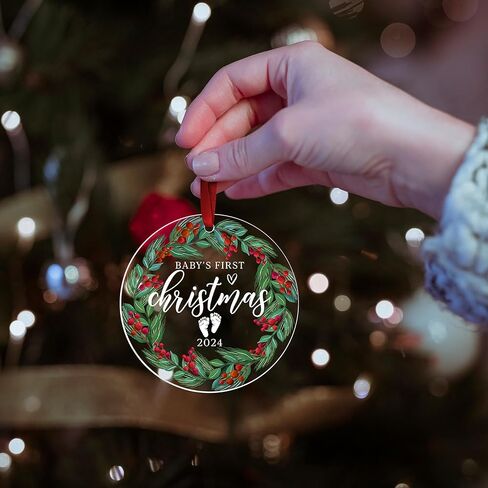 زينة عيد الميلاد الأولى للطفل 2024، زينة عيد الميلاد الأولى للأطفال، زينة عيد الميلاد الأولى للأطفال 2024، زينة شجرة عيد الميلاد الأولى للأطفال من الأكريليك in Kuwait