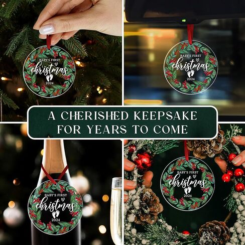 زينة عيد الميلاد الأولى للطفل 2024، زينة عيد الميلاد الأولى للأطفال، زينة عيد الميلاد الأولى للأطفال 2024، زينة شجرة عيد الميلاد الأولى للأطفال من الأكريليك in Kuwait