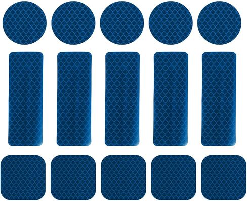 PATIKIL Reflective Stickers, 30 Pcs Safety High Visibility Reflective Sticker Waterproof Outdoor Reflectors for Bicycle, Clothing, Red (3 Shapes) in Saudi Arabia