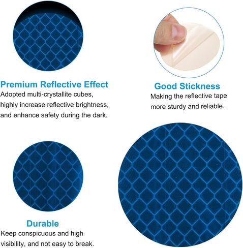PATIKIL Reflective Stickers, 30 Pcs Safety High Visibility Reflective Sticker Waterproof Outdoor Reflectors for Bicycle, Clothing, Red (3 Shapes) in Saudi Arabia