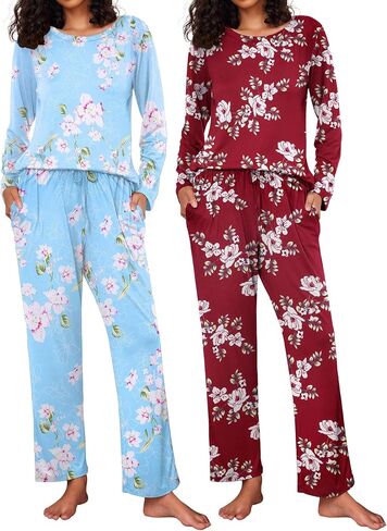 Ekouaer Pijamas De Mujer Para Frio Ropa De Dormir De Manga Larga in Saudi Arabia