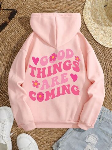 SOLY HUX Women's Letter Graphic Oversized Hoodies Aesthetic Hooded Sweatshirt Pullover Fall Clothes in Saudi Arabia