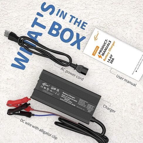 24V 20A Lithium Battery Charger LiFePO4 Battery Charger AC-DC Smart Charger with Anderson Connector LED Indicator Special for Lithium LiFePO4 Deep Cycle Rechargeable Batteries of Boat, RV in Saudi Arabia