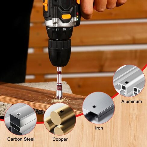 5Pcs Premium Countersink Drill Bit Set, 82 Degree 5 Flute HSS Hex Shank Countersink Drill Bit for Wood, Fiberboard, Plastic, Soft Metals, etc. Sizes 1/4", 3/8", 1/2", 5/8", 3/4", with Aluminum Case in Saudi Arabia