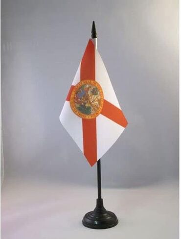 AZ FLAG Hawaii Table Flag 5'' x 8'' - US State of Hawaii Desk Flag 21 x 14 cm - Black Plastic Stick and Base in Saudi Arabia
