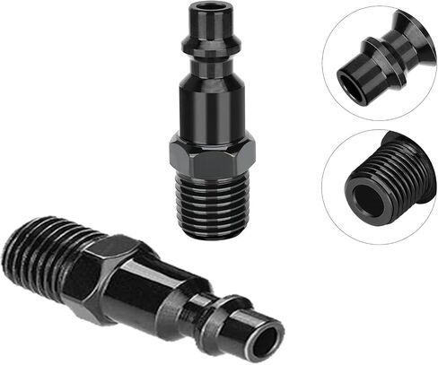 Air Hose Fittings,6 Pieces 1/4" NPT Air Coupler and Plug Kit,I/M Air Hose Quick Connect Fittings,Industrial Solid Brass Quick Connector Set,Air Tool Fittings & Air Compressor Accessories Set in Saudi Arabia