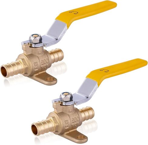 صمام كروي PEX مع أذن متدلية، صمام إغلاق كامل المنفذ 1/2 بوصة PEX (10 عبوات، مقبض أزرق) in Kuwait