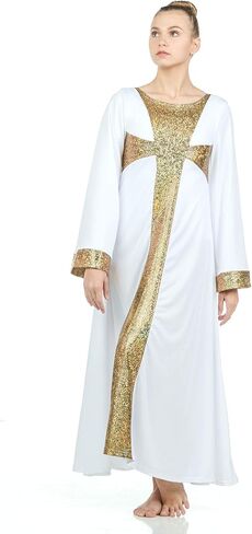 Danzcue Girls Praise Cross Long Sleeve Dress in Saudi Arabia