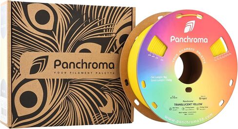 Polymaker Panchroma Translucent PLA Filament 1.75mm Yellow, 1.75 Translucent Yellow PLA 3D Printing Filament 1kg Spool - Panchroma High Translucency 1.75 PLA 3D Printer Filament in Kuwait