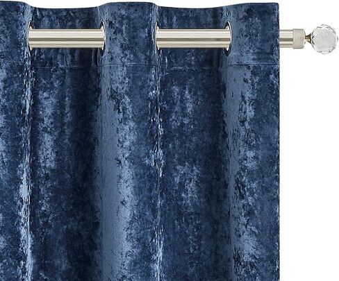 زوج ستائر نافذة مخملية متعثرة من Fredsure، أرجواني، 50 بوصة × 84 بوصة in Kuwait