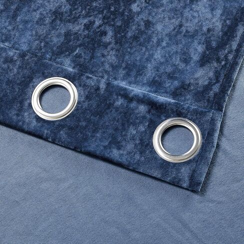 زوج ستائر نافذة مخملية متعثرة من Fredsure، أرجواني، 50 بوصة × 84 بوصة in Kuwait