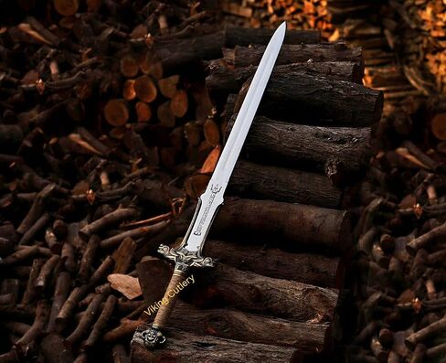 [Viking Cutlery] Handmade Conan Atlantean Sword 1095 Carbon Steel Brass Fittings-Real viking sword-Conan Barbarian Hunting Sword - Real Battle Worrior sword,Best Gift for Men (Conan Sword) in Saudi Arabia