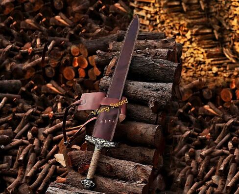 [Viking Cutlery] Handmade Conan Atlantean Sword 1095 Carbon Steel Brass Fittings-Real viking sword-Conan Barbarian Hunting Sword - Real Battle Worrior sword,Best Gift for Men (Conan Sword) in Saudi Arabia