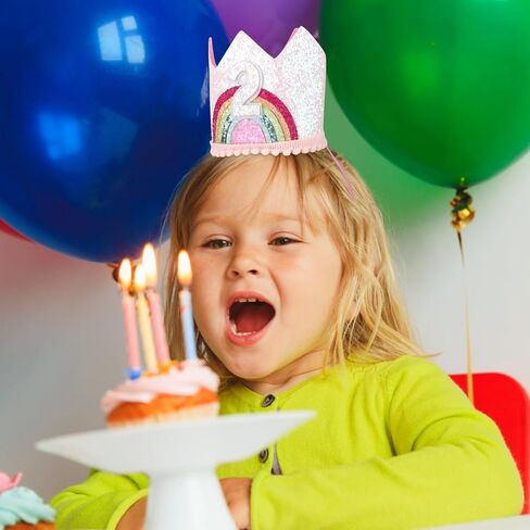 6 Year Old Girl Birthday Hat 6th Birthday Decorations for Girls Six Year Old Rainbow Birthday Headband Princess Tiara Birthday Crown Happy Birthday Accessories for Party Gifts in Kuwait