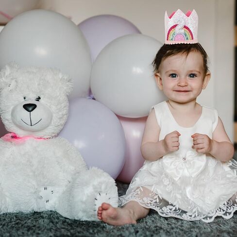 6 Year Old Girl Birthday Hat 6th Birthday Decorations for Girls Six Year Old Rainbow Birthday Headband Princess Tiara Birthday Crown Happy Birthday Accessories for Party Gifts in Kuwait