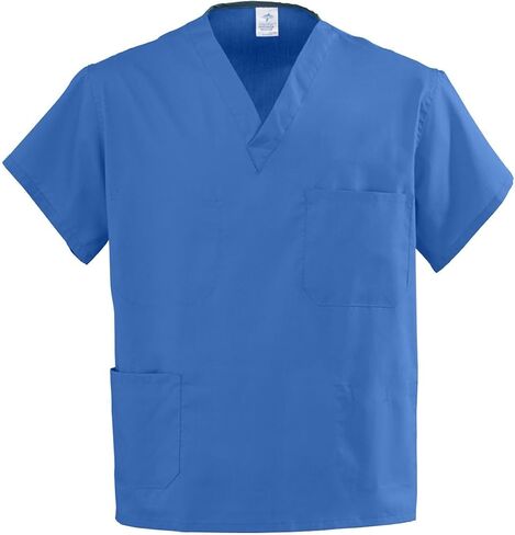 Medline M630NNTM-CA AngelStat للجنسين ذو وجهين برقبة على شكل حرف V، 4 جيوب، كحلي، مقاس متوسط in Saudi Arabia