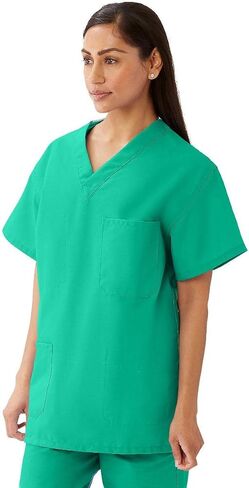 Medline M630NNTM-CA AngelStat للجنسين ذو وجهين برقبة على شكل حرف V، 4 جيوب، كحلي، مقاس متوسط in Saudi Arabia