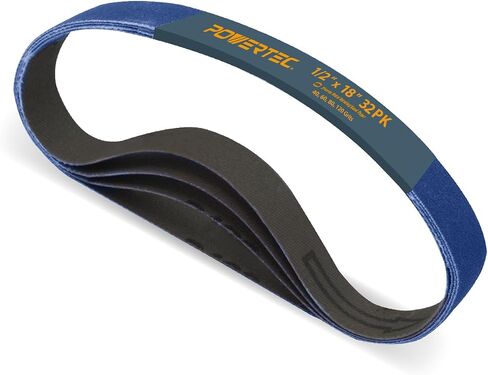أحزمة صنفرة POWERTEC 18PK مقاس 1-1/2 × 30 بوصة، 3 كل منها 60، 80، 120، 150، 240، 400 حبيبة، تشكيلة ورق صنفرة حزام أكسيد الألومنيوم لآلة صنفرة تلميع أنبوب الأنابيب، الأعمال الخشبية (111380) in Saudi Arabia