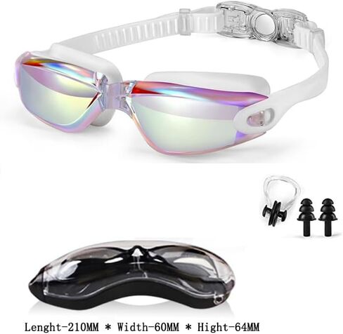 Swim Goggles Back Clasp Adjustable Straps Swimming Goggles Anti-Fog No Leaking Youth Adult Men Women in Kuwait