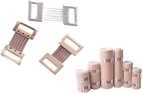 10 Pcs Bandage Wrap Stretch Metal Clips Fixation Clamps Hooks Kit for Sport White/Coffee Replacement Elastic Bandage Wrap Clips Black, Adhesive Bandages, Bandages and Bandaging Supplies in Saudi Arabia