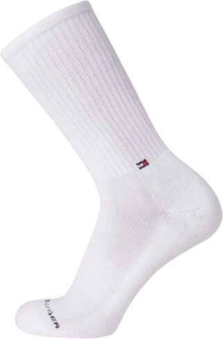 Tommy Hilfiger Men's Athletic Socks - Cushion Crew Socks (3 Pack), Size 7-12, White Assorted in Saudi Arabia