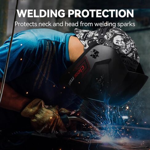 ARCCAPTAIN Reversible Welding Caps, 8 Panel Protective Welding Cap, 10 oz Fireproof Cotton Comforts for Safety and Protection While Welding to Men Women, 7 3/8 in Kuwait