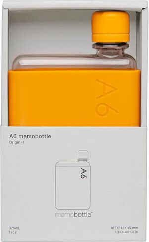 حزمة memobottle A7 (رذاذ البحر) - 6 أونصة (180 مل) - زجاجة وغطاء وغطاء من السيليكون | زجاجة مسطحة مدمجة للحقائب والجيوب | تريتان خالي من مادة BPA | حديثة وبسيطة | للصالة الرياضية والعمل والسفر in Kuwait