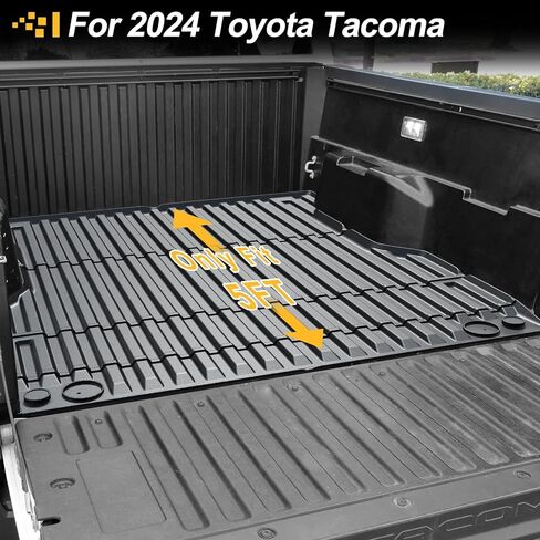 حصيرة سرير الشاحنة لعام 2024 فورد رينجر حماية من جميع الأحوال الجوية ومضادة للانزلاق شديدة التحمل بطول 5 أقدام بطانات سرير خلفية لحصيرة الشحن لعام 2024 فورد رينجر الملحقات الخارجية in Kuwait