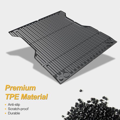 حصيرة سرير الشاحنة لعام 2024 فورد رينجر حماية من جميع الأحوال الجوية ومضادة للانزلاق شديدة التحمل بطول 5 أقدام بطانات سرير خلفية لحصيرة الشحن لعام 2024 فورد رينجر الملحقات الخارجية in Kuwait